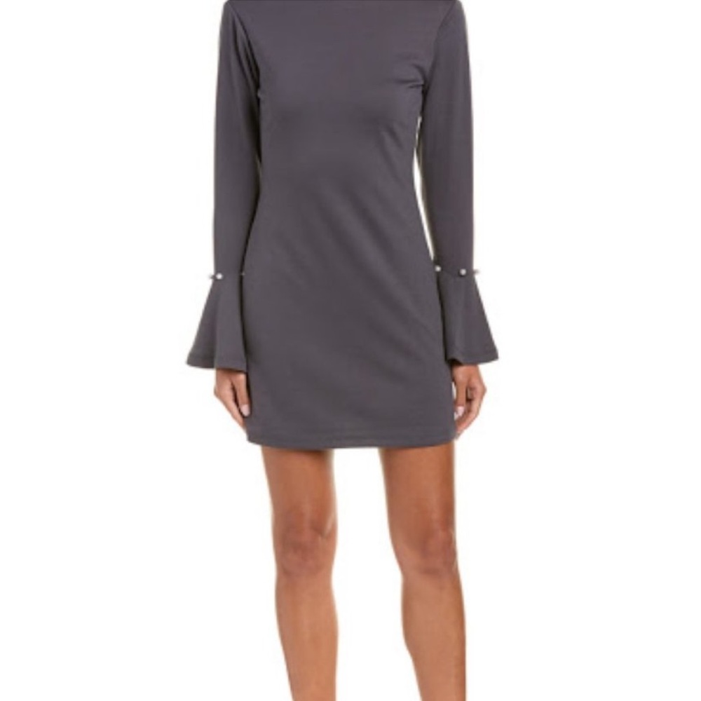 Lea & Viola Pearl Flared-Sleeve Mini Dress